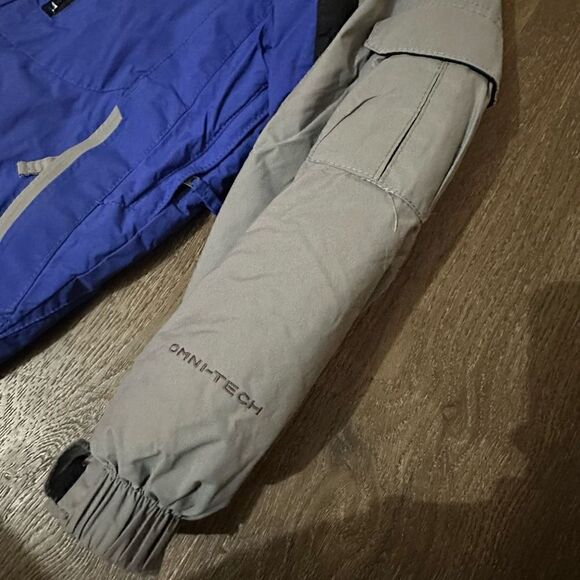 Columbia Boys Ski Jacket Coat Blue Gray Size 8 Youth Omni Tech Waterproof Snow - Picture 4 of 16